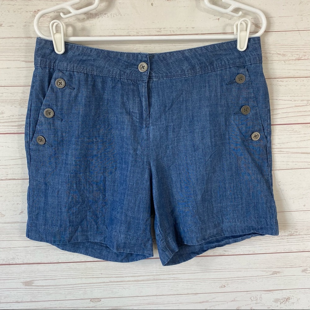 The Limited Flat Front Chambray Shorts 32x5